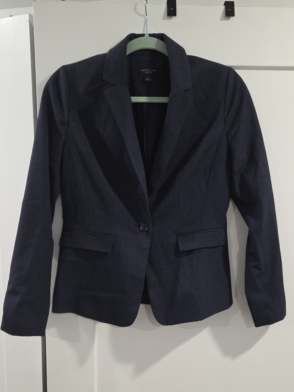 Ann Taylor Factory Navy Single-Button Blazer